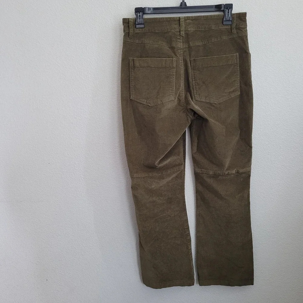 Peruvian Connection Women's Velveteen Cropped Legs Jeans 6 Green Cotton Crop - Picture 4 of 13